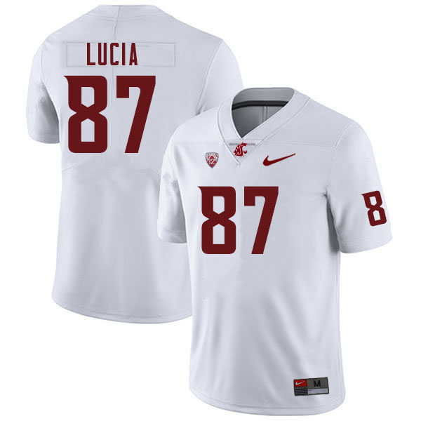 Men #87 Zion Lucia Washington Cougars College Football Jerseys Sale-White